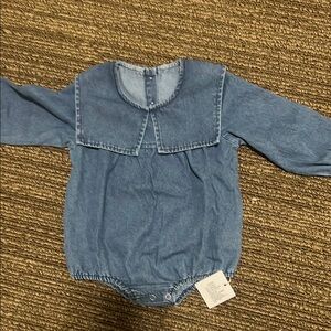 Blue Denim Baby Romper